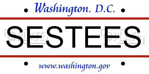 SESTEES District Of Columbia License Plate