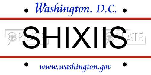 SHIXIIS District Of Columbia License Plate