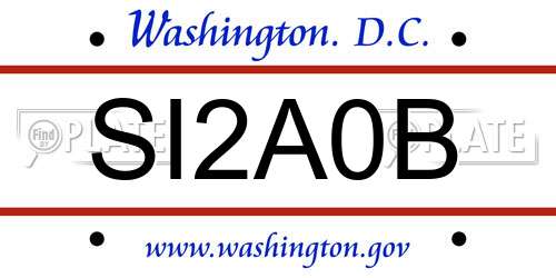 SI2A0B District Of Columbia License Plate