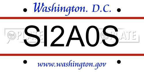 SI2A0S District Of Columbia License Plate