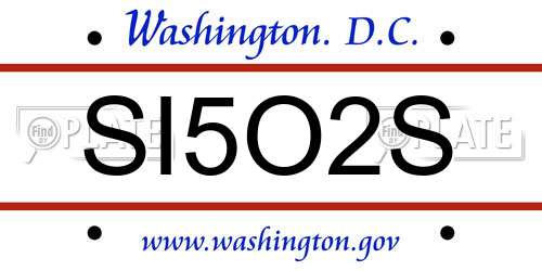 SI5O2S District Of Columbia License Plate