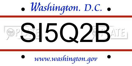 SI5Q2B District Of Columbia License Plate