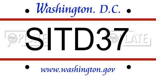 SITD37 District Of Columbia License Plate