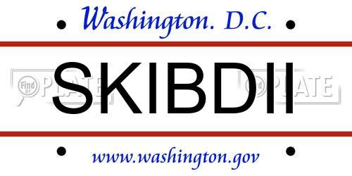 SKIBDII District Of Columbia License Plate