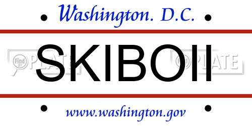 SKIBOII District Of Columbia License Plate