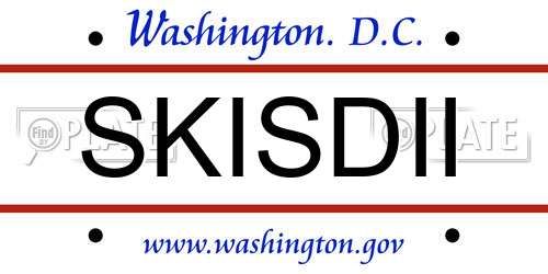 SKISDII District Of Columbia License Plate