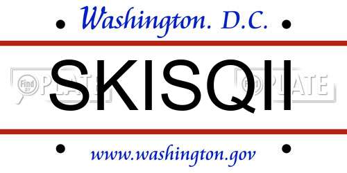 SKISQII District Of Columbia License Plate