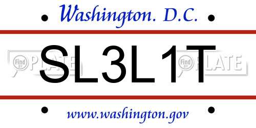 SL3L1T District Of Columbia License Plate