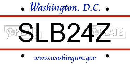 SLB24Z District Of Columbia License Plate