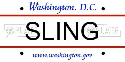SLING District Of Columbia License Plate