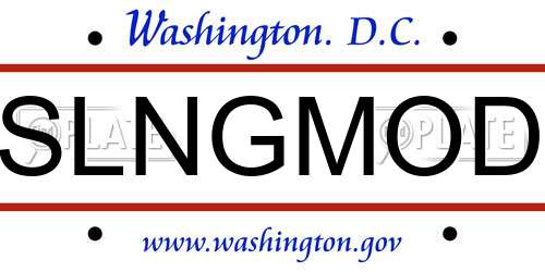 SLNGMOD District Of Columbia License Plate