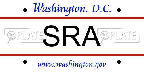 SRA District Of Columbia License Plate