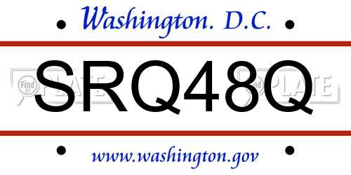 SRQ48Q District Of Columbia License Plate