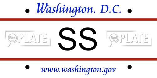 SS District Of Columbia License Plate