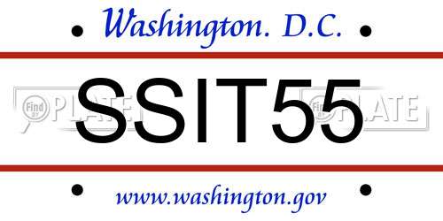 SSIT55 District Of Columbia License Plate