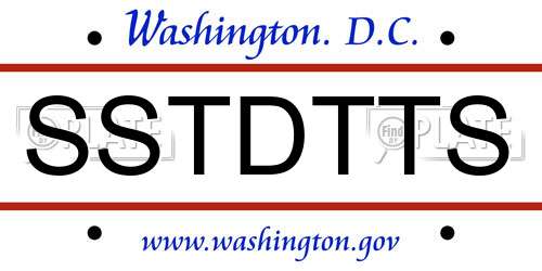 SSTDTTS District Of Columbia License Plate