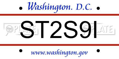 ST2S9I District Of Columbia License Plate