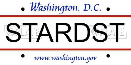 STARDST District Of Columbia License Plate