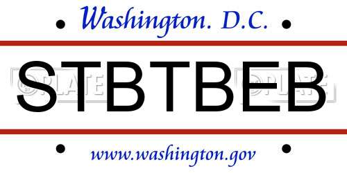 STBTBEB District Of Columbia License Plate
