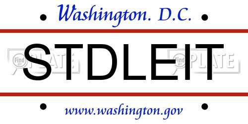 STDLEIT District Of Columbia License Plate