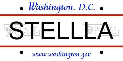 STELLLA District Of Columbia License Plate