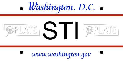 STI District Of Columbia License Plate