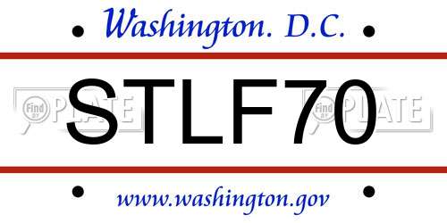 STLF70 District Of Columbia License Plate