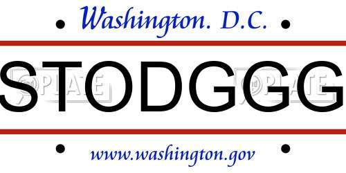 STODGGG District Of Columbia License Plate