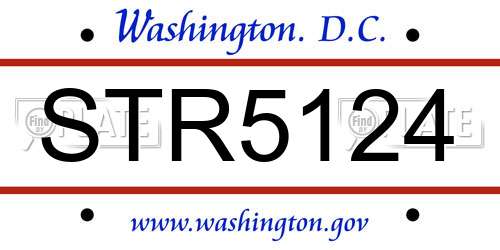 STR5124 District Of Columbia License Plate