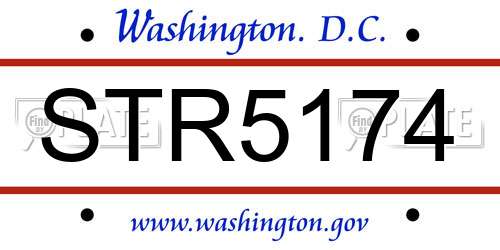 STR5174 District Of Columbia License Plate