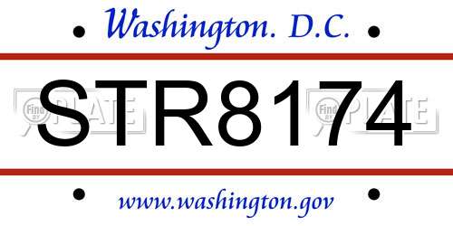 STR8174 District Of Columbia License Plate
