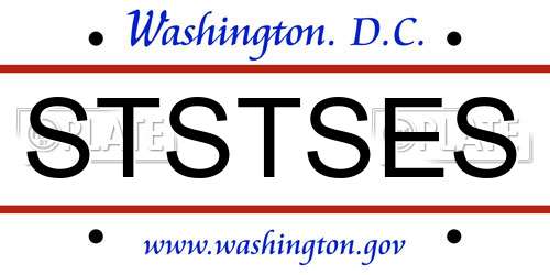 STSTSES District Of Columbia License Plate