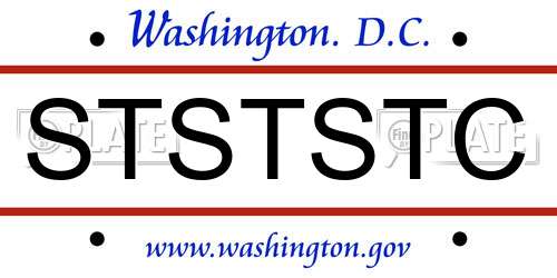 STSTSTC District Of Columbia License Plate