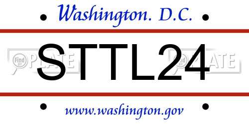 STTL24 District Of Columbia License Plate