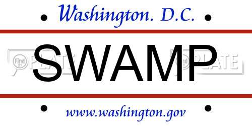 SWAMP District Of Columbia License Plate