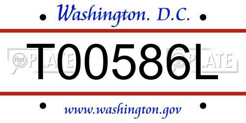 T00586L District Of Columbia License Plate