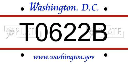 T0622B District Of Columbia License Plate