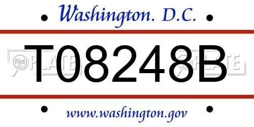 T08248B District Of Columbia License Plate