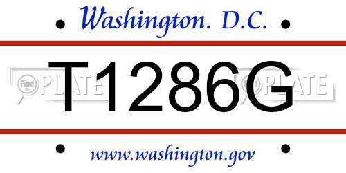 T1286G District Of Columbia License Plate
