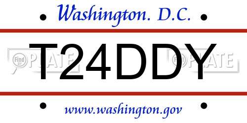 T24DDY District Of Columbia License Plate