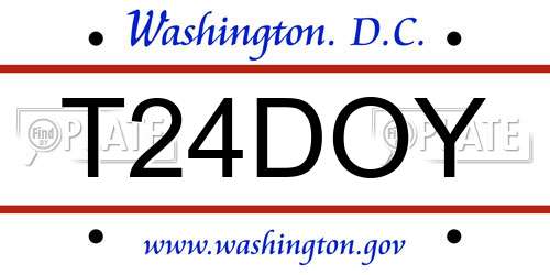 T24DOY District Of Columbia License Plate