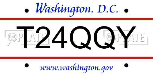 T24QQY District Of Columbia License Plate