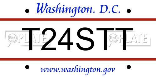 T24STT District Of Columbia License Plate