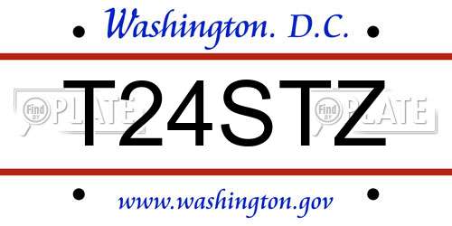 T24STZ District Of Columbia License Plate
