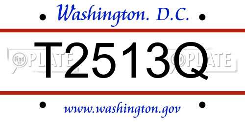 T2513Q District Of Columbia License Plate