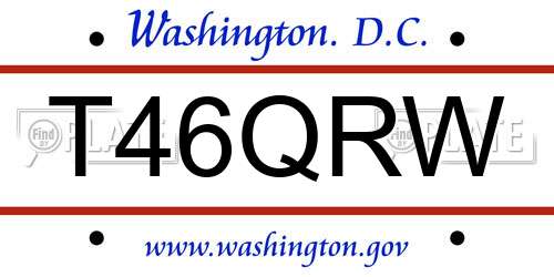 T46QRW District Of Columbia License Plate