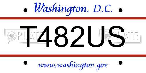 T482US District Of Columbia License Plate