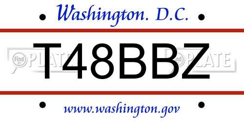 T48BBZ District Of Columbia License Plate