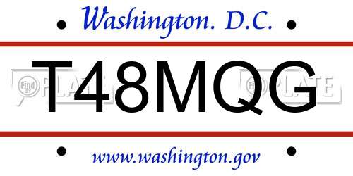 T48MQG District Of Columbia License Plate