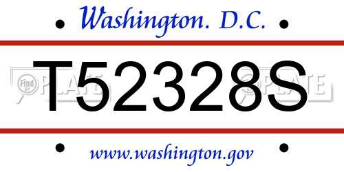 T52328S District Of Columbia License Plate